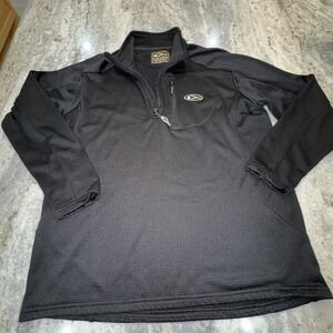 Drake Waterfowl Men's Large Pullover Black Performance 1/4 Zip
